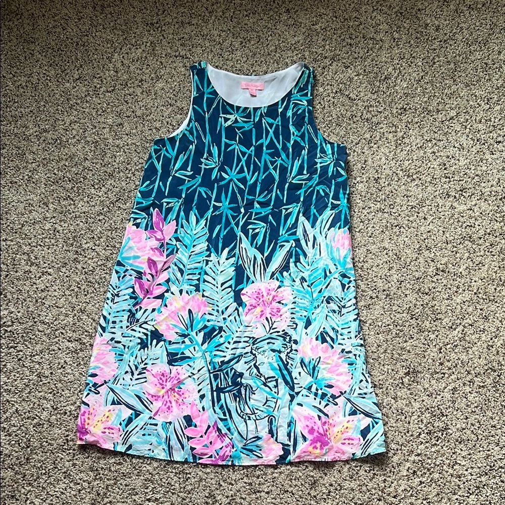 Lilly Pulitzer Blue Sleeveless Sundress Casual Resort Wear